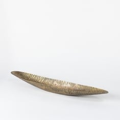 2 X STONE THE CROWS LARGE LEAF DISH - ANTIQUE BRASS - SKU: 792008 - TOTAL RRP £96