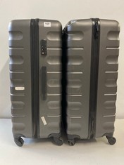 2 X JOHN LEWIS MEDIUM HARD SHELL SUITCASES IN DARK GREY