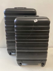 2 X JOHN LEWIS HARD SHELL SUITCASES - BLACK