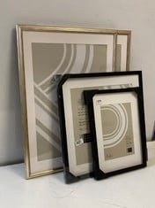 4 X ASSORTED PHOTO FRAMES TO INCLUDE JOHN LEWIS PHOTO FRAME IN BLACK - SIZE 50X50