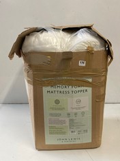 JOHN LEWIS MEMORY FOAM MATTRESS TOPPER - KING