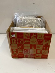 BOX OF ASSORTED CURTAINS TO INCLUDE JOHN LEWIS PENCIL PLEAT CURTAINS - CITRINE - SIZE 117X137CM