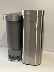 JOHN LEWIS 40L PEDAL BIN - STAINLESS STEEL TO INCLUDE JOHN LEWIS PEDAL BIN IN GREY