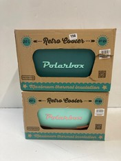 2 X POLARBOX 20L RETRO COOLER - MIXED COLOURS - NEVERA VERSE AND NEVERA AZUL