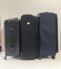 3 X JOHN LEWIS ASSORTED SUITCASES TO INCLUDE MEDIUM HARD SHELL SUITCASE IN BLACK