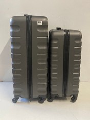 2 X JOHN LEWIS HARD SHELL SUITCASES IN DARK GREY