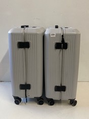 2 X JOHN LEWIS HARD SHELL SUITCASES IN LIGHT GREY