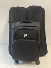 3 X JOHN LEWIS SUITCASES IN BLACK - SMALL / LARGE