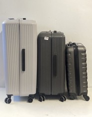 3 X JOHN LEWIS ASSORTED SUITCASES TO INCLUDE ANTLANTA LARGE SUITCASE IN LIGHT GREY - RRP £119