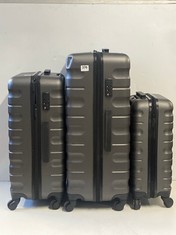 JOHN LEWIS SET OF 3 SUITCASES IN DARK GREY