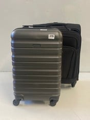 JOHN LEWIS SMALL LUGGAGE IN BLACK TO INCLUDE JOHN LEWIS SMALL SUITCASE IN DARK GREY