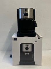 JOHN LEWIS PUMP ESPRESSO COFFEE MACHINE - STAINLESS STEEL