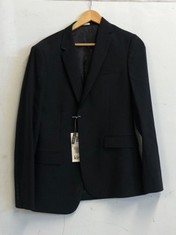 KIN BI-STRETCH SLIM SUIT JACKET IN BLACK SIZE 38R - RRP £130