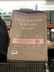 JOHN LEWIS NATURAL - DUCK FEATHER & DOWN DUVET - SINGLE