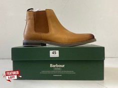 BARBOUR FARSLEY SLIP ON BOOTS - BROWN UK 12 - RRP £129