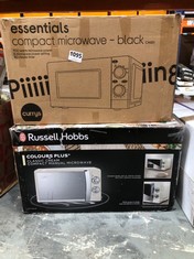 HADEN 17L 800W MICROWAVE OVEN WHITE TO INCLUDE RUSSELL HOBBS COLOURS PLUS+ CLASSIC CREAM COMPACT MANUAL MICROWAVE RHMM701C