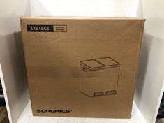 SONGMICS DOUBLE 24L KITCHEN BIN SMOKEY GREY LTB48GS