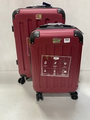 LUGG SET OF 2 BURGUNDY 4 WHEEL TRAVEL CASE