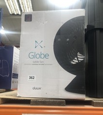 DUXX GLOBE TABLE FAN BLACK DXCF07UK