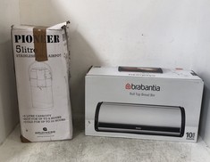 PIONEER 5L STAINLESS STEEL AIRPOT TO INCLUDE BRABANTIA ROLL TOP BREAD BIN