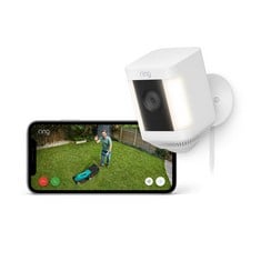 RING SPOTLIGHT CAM PLUS SECURITY (ORIGINAL RRP - £149.99) IN WHITE. (WITH BOX) [JPTC69298]