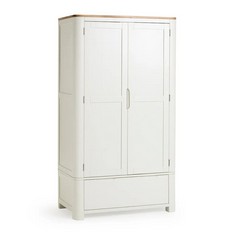 HOVE NATURAL OAK & PAINTED DOUBLE WARDROBE - RRP £899