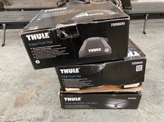 3 X ASSORTED CAR/BIKE ITEMS TO INCLUDE THULE SWEDEN EDGE FLUSH RAIL