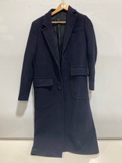 ALEXANDRA MATTIUSSI WOOL TRENCH COAT STYLE JACKET IN NAVY SIZE EU 34 - RRP £670