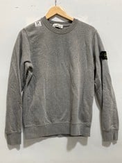 STONE ISLAND CREW NECK SWEATSHIRT IN GREY SIZE M - RRP £335