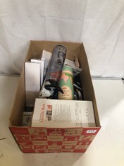 BOX OF ASSORTED HOUSEHOLD ITEMS TO INCLUDE THE ELECTRIC LUNCH BOX