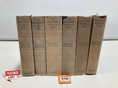 WINSTON CHURCHILL SIX VOLUME SET, "THE SECOND WORLD WAR", ALL GENUINE FIRST EDITION HARDBACKS WITH DUSTWRAPPERS