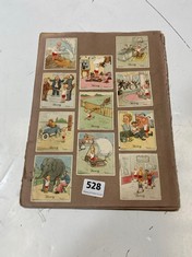 FIVE SHEETS OF ANTIQUE BRITISH 'HENRY' CARTOON CARDS