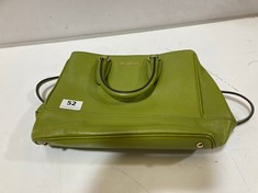 MAX MARA LEATHER SIDE BAG IN GREEN WITH GOLD