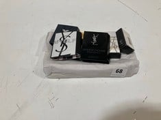 9 X ASSORTED YSL PRODUCTS/ITEMS TO INCLUDE LARGE POUCH BAG BEIGE