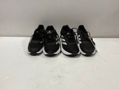 2 X ASSORTED ADIADS TRAINERS TO INCLUDE RUNFALCON 3.0 BLACK/WHITE SIZE 5.5