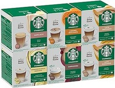 10 X STARBUCKS MIXED CUP VARIETY PACK BY NESCAFE DOLCE GUSTO COFFEE PODS 6 X 12 PODS PER BOX