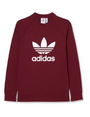 QTY OF ITEMS TO INLCUDE 6X ASSORTED ADIDAS SIZE L TO INCLUDE ADIDAS MEN'S TREFOIL CREW SWEATSHIRT, SHADOW RED, L, ADIDAS MEN'S TYRE 23 C TR JKT TIRO23, TEAM DARK GREEN, L.