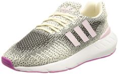 1 X ADIDAS WOMEN'S SWIFT RUN 22 GYMNASTICS SHOES, CREAM WHITE/CLEAR PINK/VIVID PINK, 5.5 UK.