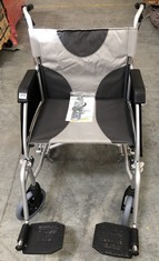 DRIVE ULTRA LIGHTWEIGHT ALUMINIUM WHEELCHAIR IN GREY/DARK GREY - RRP £215