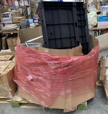 PALLET OF ASSORTED ITEMS TO INCLUDE DRIVE WALKING FRAME (KERBSIDE PALLET DELIVERY)