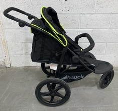 HAUCK RUNNER BABY STROLLER IN BLACK/NEON YELLOW - RRP £200