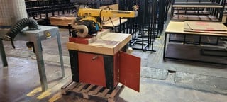 DEWALT DW728 RADIAL ARM SAW WITH METAL LEG STAND