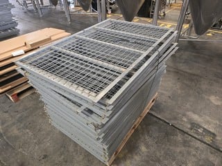 PALLET OF STEEL CAGE RACKING SHELVES 131CM X 79CM