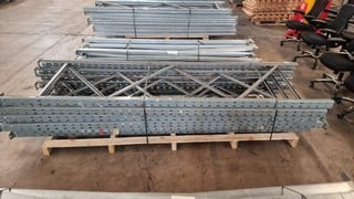 PALLET OF STEEL RACKING UPRIGHT FRAMES 300CM H X 84CM W X 8CM D