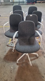 7X DARK GRAY OFFICE CHAIRS