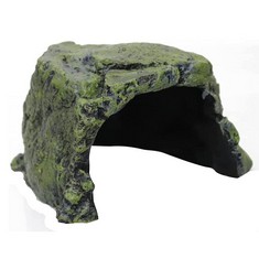 QUANTITY  OF ASSORTED ITEMS TO INCLUDE REPTILE ROCK HIDEOUT CAVE, AQUARIUM HABITAT DÉCOR FOR TORTOISE, REPTILES, SMALL LIZARDS, TURTLES, BEARDED DRAGON TORTOISE (CUBE SHAPE) : LOCATION - A