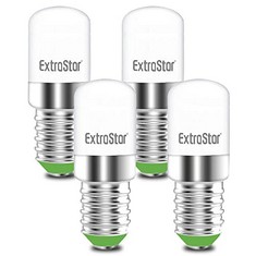 13 X EXTRASTAR E14 MINI LED BULBS, 1.8W SES SMALL EDISON SCREW LIGHT BULB, 6500K COOL LIGHT DAYLIGHT ENERGY SAVING PYGMY LAMP, 130LM, NON-DIMMABLE, PACK OF 4 - TOTAL RRP £97: LOCATION - C