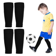 15 X TSHAOUN 2 PAIRS KIDS FOOTBALL SOCK SLEEVES, TEAM LEG SOCK SLEEVE ELASTIC SOCCER SHIN GUARDS SLEEVES COMFORT BREATHABLE YOUTH SOCCER LEG SOCK SLEEVE FITS SHIN PADS FOR FOOTBALL GAMES BEGINNER (BL