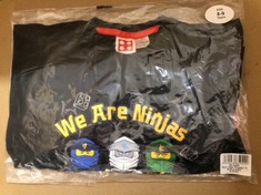 QUANTITY  OF KIDS CLOTHING TO INCLUDE WE ARE NINJAS T-SHIRT AGE 8-9 YEARS : LOCATION - A