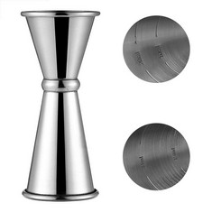 17 X UTROWAT STAINLESS STEEL JIGGER BAR CRAFT DUAL SPIRIT MEASURING CUPS 30ML/45ML SILVER PROFESSIONAL BARTENDER DRINKS MEASURE CUP COCKTAIL ACCESSORIES FOR HOME BAR - TOTAL RRP £99: LOCATION - A